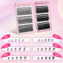 Aomig Faux Cils Individuel, 30D+40D+50D+60D+80D+100D Cluster Lash, 570 Pièces Kit d'extension Faux Cils DIY avec Liaison, Joint 