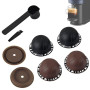 Lot de 6 Capsules de Café Réutilisables en Silicone, Matériau PP de Qualité Alimentaire Capsule Reutilisable, Capsule Rechargeab