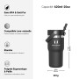 Sparrow Gourde Isotherme avec Paille 620ml –Tumbler Mug Isotherme Inox | Bouteille Isotherme Mug Gourde Inox de Voyage, Anti-Fui