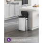 SONGMICS Poubelle de Cuisine Automatique, 50 L, Acier Inoxydable | Capteur de Mouvement, Ouverture Tactile, Fermeture Douce, 15 
