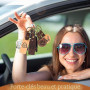 Porte-clés en bois vierges à personnaliser – lot de 13 – hêtre ou noyer, forme rectangulaire ou ronde – compatible gravure laser