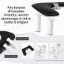 LIONVISON Repose Main Ongles Réglable avec Support Téléphone Noir | Coussin Repose Main Réglable Avec Support Téléphone Intégré 