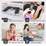 LIONVISON Repose Main Ongles Réglable avec Support Téléphone Noir | Coussin Repose Main Réglable Avec Support Téléphone Intégré 