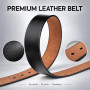 VRLEGEND Ceinture pour Homme en Cuir Véritable, 110cm-175 cm Pour Taille Régulière ou Grandes et Grandes