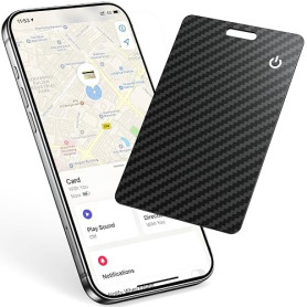 Air Traceur Carte Tag Rechargeable, Wallet Tracker Card | Carte de Suivi de Portefeuille Compatible avec Apple Localiser App (iO