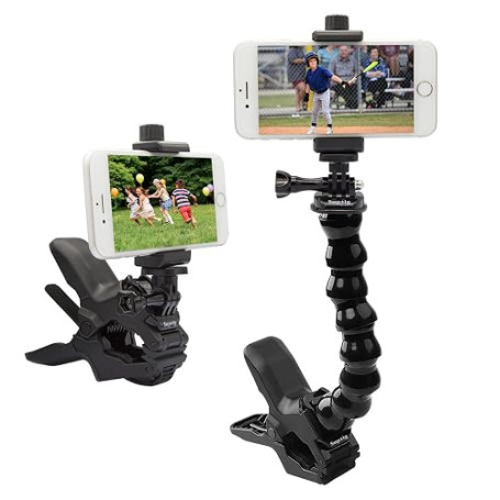 Suptig Support de téléphone à col de Cygne, Pince de Serrage pour téléphone Portable, Compatible avec iPhone 17,16,15,14 Plus,13