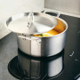 KAMBERG - Faitout Marmite Ø32 cm en Acier Inoxydable 18/10 Triply - Sans PFAS - Couvercle inclus - Tous feux dont induction et f