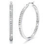 Adramata Boucle d'Oreille Acier Inoxydable Femme Zircon Cubique Creoles | Creoles Acier Inoxydable Boucles d'Oreilles Femme,Zirc