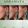 Adramata Boucle d'Oreille Acier Inoxydable Femme Zircon Cubique Creoles | Creoles Acier Inoxydable Boucles d'Oreilles Femme,Zirc