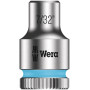 Wera 05005420001 Barre magnétique pour douilles A Imperial 1, Jeu de douilles Zyklop, 1/4", système impérial, 9 pièces Noir