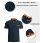 LLdress Polo Manches Courtes pour Homme Polo de Golf Léger Polo d'été T Shirt de Tennis Respirant