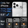 JETech Verre Trempé Mat pour iPhone 17 Pro Max, Compatible avec Face ID | Lot de 2, 9H Protection D'écran Anti-Reflet, Anti-Trac