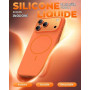 TOCOL Coque pour iPhone 17 Pro Max, Compatible avec MagSafe, Orange | Anneau Magnétique Intégré, Case Silicone Liquide, Protecti