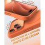 TOCOL Coque pour iPhone 17 Pro Max, Compatible avec MagSafe, Orange | Anneau Magnétique Intégré, Case Silicone Liquide, Protecti