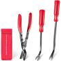 Greluma 3 Pcs Ensemble de Pinces à Clip et extracteur de Fixations - Kit de réparation combiné pour Garniture de Tableau de Bord