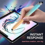 Lot de 2 Stylet Universel pour Écran Tactile, Stylet Tactile Capacitif en Métal pour Tablette, Stylo Tactile Haute Précision (Ve