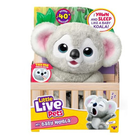Little Live Pets My Baby Koala - Kiki, Peluche Interactive avec Plus de 40 Sons et réactions, 26 cm, Baille, Ouvre et Ferme Les