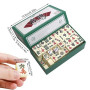 XPJBKC Jeu de Mahjong Portable - Mini Set Chinois Avec 144 Tuiles et 2 Dés - Adapté aux Jeux de Famille, Réunions, Fêtes d'Amis