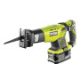 RYOBI - Scie Sabre 18V ONE+ - Course de Lame 22mm - Capacité Coupe 18cm - Patin Ajustable, Poignée Gripzone, Anti-Vibration - Ch