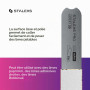 Staleks Pro Expert Manche en acier inoxydable pour limes adhésives et limes pochettes jetables (Manche droit)