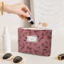 Aucuu Trousse de Toilette Voyage, Trousses de Maquillage en Toile, Trousse Maquillage Femme, Cosmétiques à Glissière Portable, S