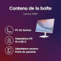 Lenovo IdeaCentre A100 Ordinateur de Bureau Tout-en-Un Écran 24" FHD, Intel N100, 512Go SSD, RAM 8Go, WiFi 6, Windows 11 H, Clav
