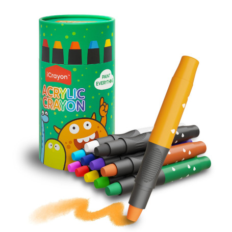 Bâtons de peinture enfant 12 couleurs, crayons torsadés lavables et non toxiques pour tout-petits, séchage rapide, sans taches, 