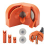TNSLAND Bohrer Schleifgerät Multipurpose Bohrerschleifgerät Bohrer, Orange | Avec 2 Disques D'Affûtage en Diamant, 3 Blocs D'Aff