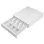 Tiroir Caisse Enregistreuse 33x33.5 4 Compartiments Billets 4 Pièces Blanc | Monnaie et Billets, Ouverture Automatique RJ11 ou M