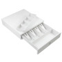 Tiroir Caisse Enregistreuse 33x33.5 4 Compartiments Billets 4 Pièces Blanc | Monnaie et Billets, Ouverture Automatique RJ11 ou M