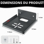 Support Camera Exterieur, Support Camera avec Raccords Perforés, Autocollants Sans Clou,Supports Pour Vidéoprojecteurs Montage M