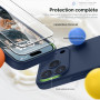 GOODVISH Coque iPhone 17 Pro Silicone avec 2 Verre Trempé, Bleu Marine | avec Bouton de Contrôle Caméra, 360° Protection Étui Pr