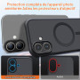 TAURI Coque pour iPhone 17 Dos Matte Unis,Noir | Compatible avec MagSafe, Protection Totale Objectif, Boutons Caméra Protégés, A