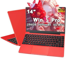 NOTODD Ordinateur Portable 14 Pouces Win11 256Go SSD Soutien Extension 1TB | PC Portable Celeron N4020 Pas Cher FHD 1080 5G WiFi