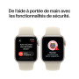 Apple Watch SE 3 (GPS), Boîtier en Aluminium lumière stellaire de 40 mm | Bracelet Sport sable - S/M. Fitness + Sommeil + Suivi 