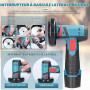 Mini Meuleuse d'Angle sans Fil 12V avec 2 Batteries 2000 mAh | Kit professionnel pour couper et polir le bois, la pierre et l'ac