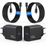 45W Chargeur Charge Rapide USB C pour Samsung S26 S25 S24 S23 Ultra 2-Pack | Pour Samsung Galaxy S22 S21 FE 5G Edge A57 A56, Not