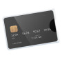6 Pièces Etui Protection Carte Bancaire,Porte Carte Transparent Imperméable | Insertion Horizontale,Antipoussière Etui Carte pou