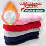 Niorasen Chaussettes Chausson Femme Homme, Pilou Pilou, Cadeau de Noël | Pantoufles Antidérapantes Thermiques, Chausson Hiver Po