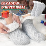 Niorasen Chaussettes Chausson Femme Homme, Pilou Pilou, Cadeau de Noël | Pantoufles Antidérapantes Thermiques, Chausson Hiver Po