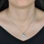 Yumilok pendentif collier en 925 argent et zircon cubique l'éléphant brillant aimable mignon pour femme fille comme cadeau