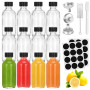12 Mini Bouteilles Verre 60 ml à Remplir – Petites Bouteilles à Shot | Avec Couvercles Brosse, Stylo, Entonnoir & Étiquettes | p