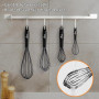 HOTEC Lot de 4 fouets en silicone avec poignée antidérapante pour ustensiles de cuisine antiadhésifs, parfaits pour cuisiner, mé