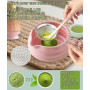 JBER Matcha Kit 7 Pièces, Matcha Set - Fouet Matcha Bambou, Bol à Matcha, Support pour Fouet, Cuillère et Tamis, Kit Matcha pour