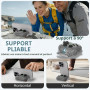 RFUNGUANGO Coque Transp AirPods Pro3, Verrou, Touches Anti-Stress, Noir | Coque antichoc avec kit nettoyage, support téléphone à