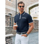 Runcati Polo Homme à Manches Courtes, Coupe ajustée avec Zip, pour Golf et Tennis en été