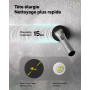 HOTO Brosse Nettoyage Électrique Sans Fil IPX7, 8 têtes interchangeables | Angle réglable, poignée extensible adapté pour salle 