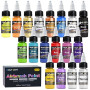 HOMY ARTY Peinture à L'aérographe -16 Couleurs Et 2 Diluants | Pour Peinture Aérographe, Peintures À Brosses À Air En Acrylique