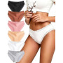 Sth Big Culotte Femme Coton avec Dentelle Slip Confort Lot de 6 | Lingerie Femme Dentelle,Slip Femme Coton,Sous Vêtements Femme