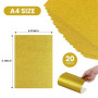 20x Papier Pailleté A4 250g/m² Doré Papier Brillant pour Loisirs Créatifs, Cartes & Décorations le scrapbooking et les projets d